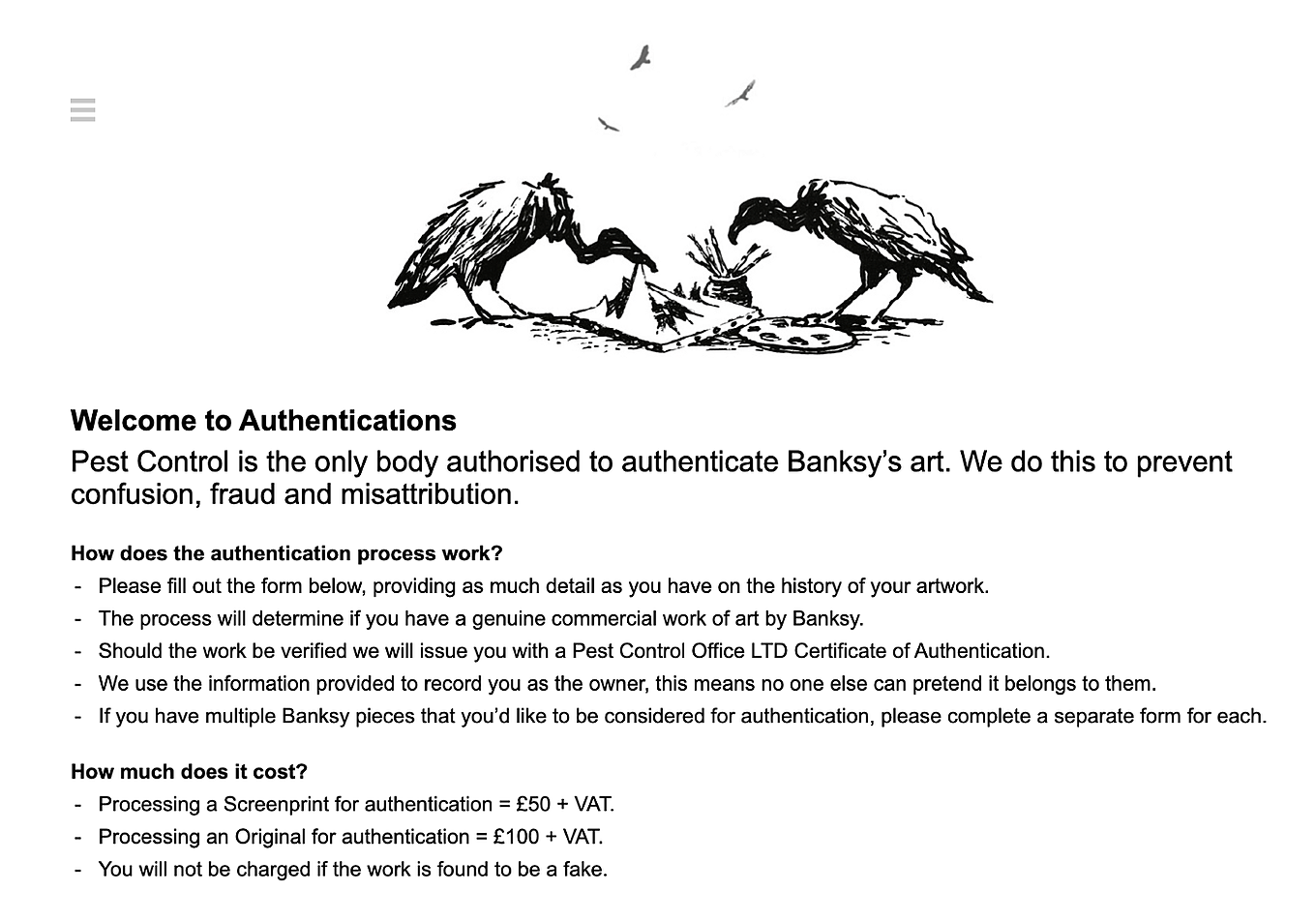 Pest control authentication