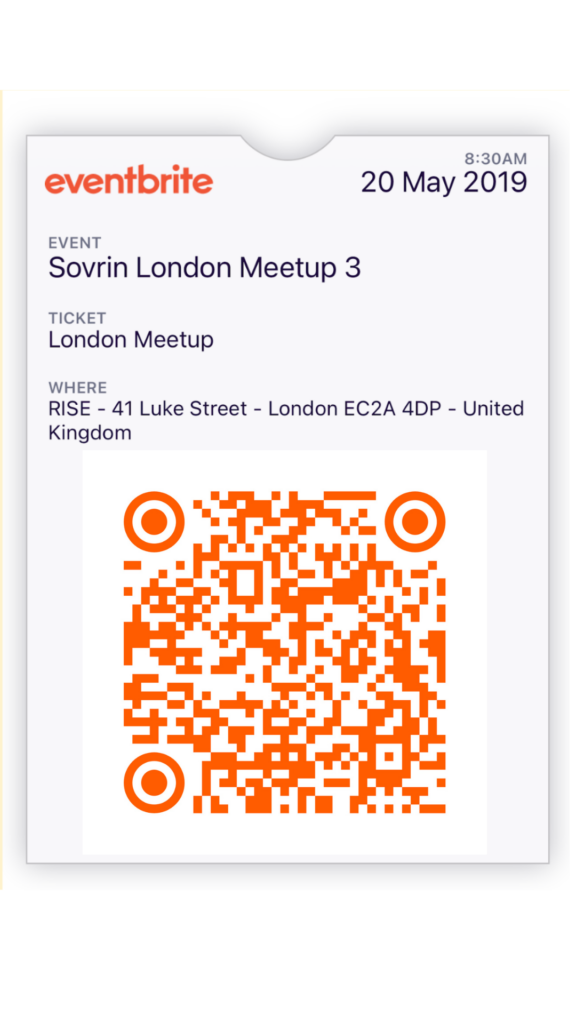 cheqd - Blog - Sovrin Meetup Ticket